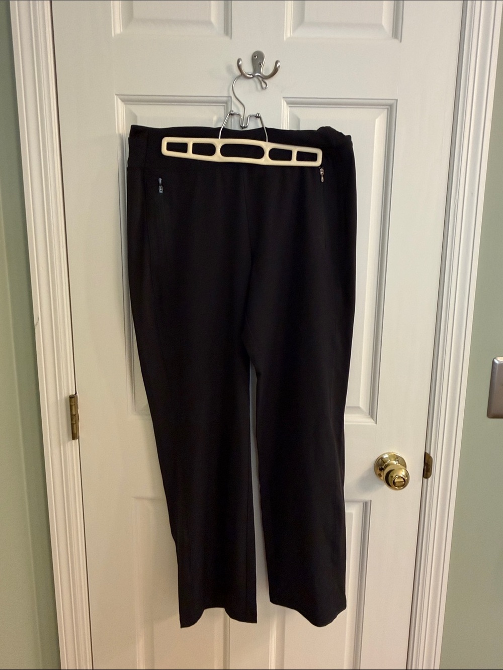 Athleta Black Women's Performance Track Pants with Zip Pockets